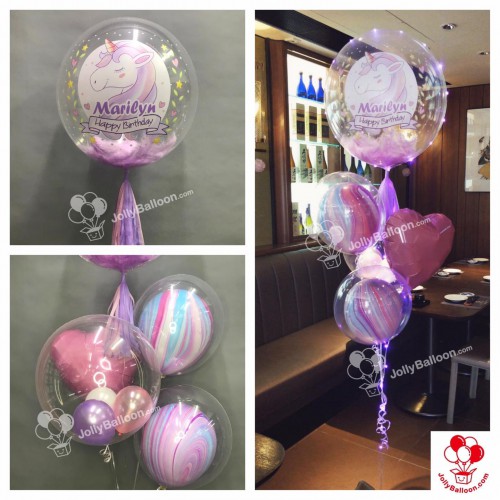 24" Color Printing Crystal Balloon Set (Birthday Package E)