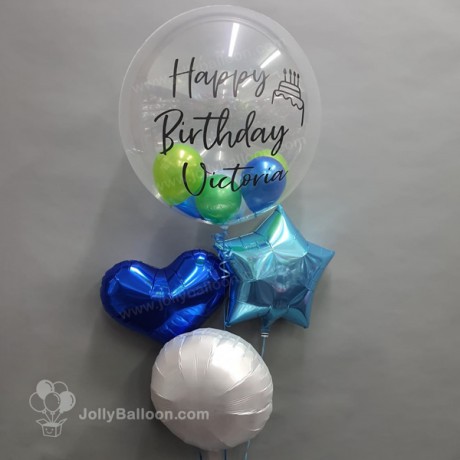 24" 彩印水晶氣球束組合 (生日套餐H)
