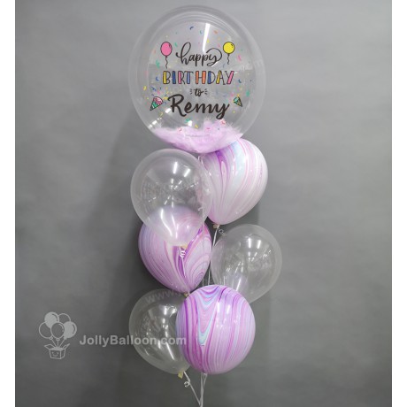 24" 彩印水晶氣球束 (生日套餐Y)
