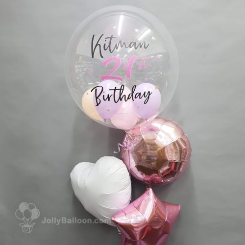 24" Color Printing Crystal Balloon (Birthday Package F1)