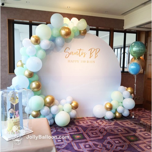 Balloon backdrop decoration (Hundred Day Banquet Package F)
