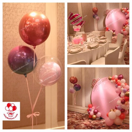 Balloon backdrop decoration (Hundred Day Banquet Package C)