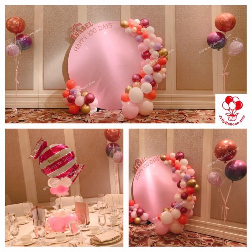 Balloon backdrop decoration (Hundred Day Banquet Package C)