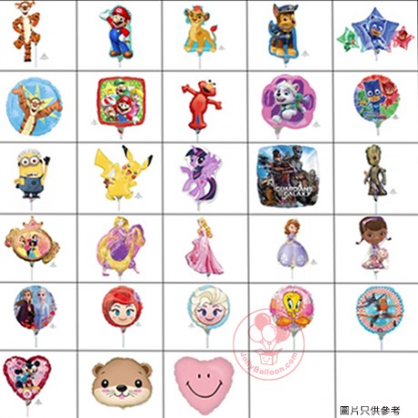 卡通小氣球連紙棒(1個)（圖8）