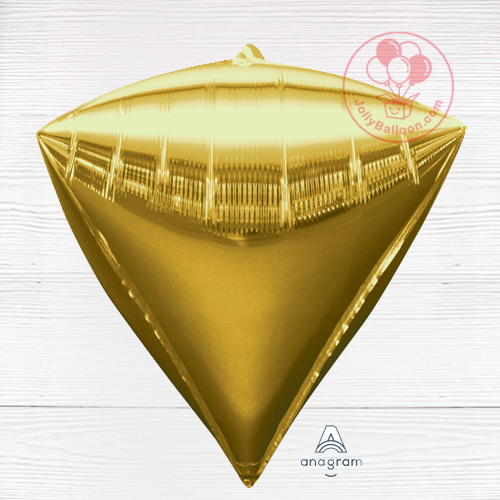 17" 鋁膜鑽石形氣球 (金色)