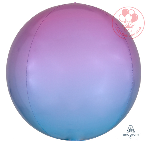 16" 幻彩正圓鋁膜氣球 (紅藍色)