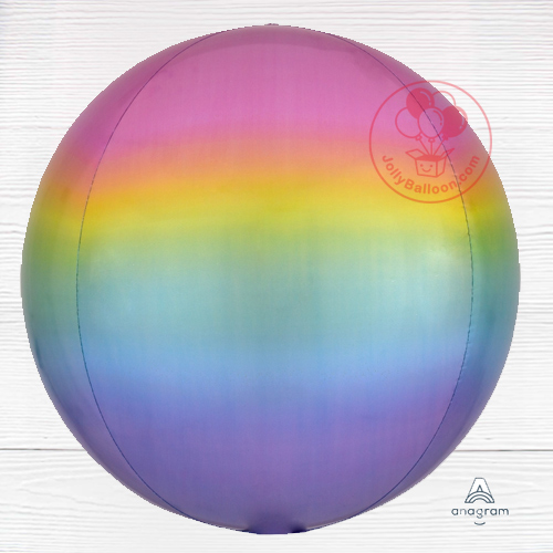 16" 鋁膜正圓形鋁膜氣球 (彩虹色)