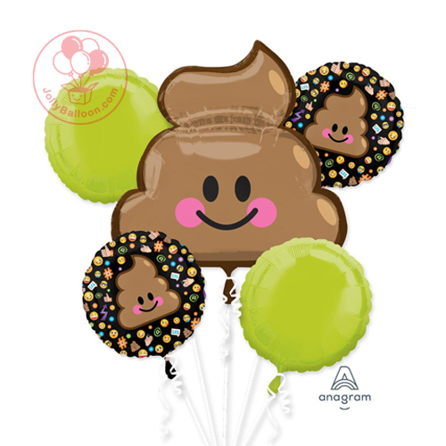 ' LoL Poop Emoticon Balloon Bouquet