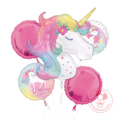Enchanted Unicorn Birthday Bouquet Balloon