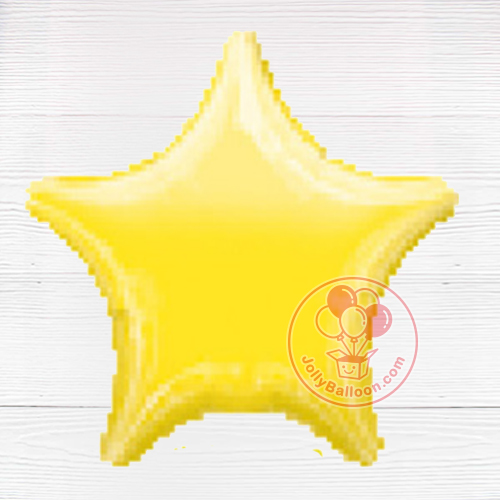 18" 淨色星星 (黃色)