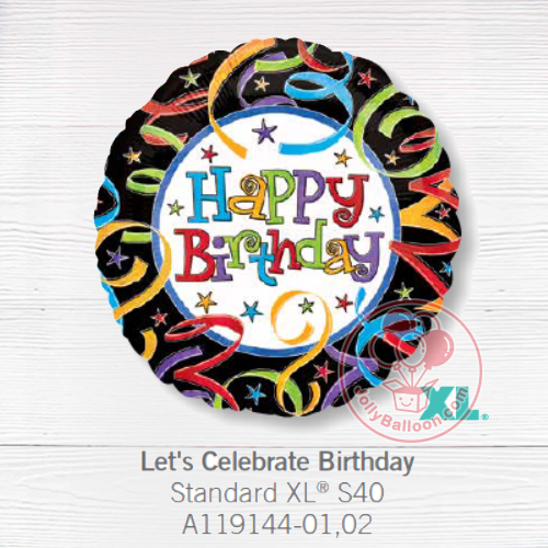18"  生日快樂 (彩邊)