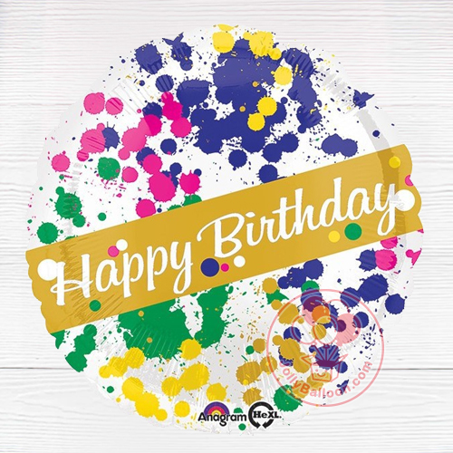 18" 生日快樂 (潑濺)