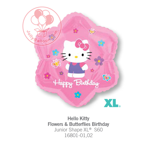 18" Hello Kitty ＆蝴蝶生日