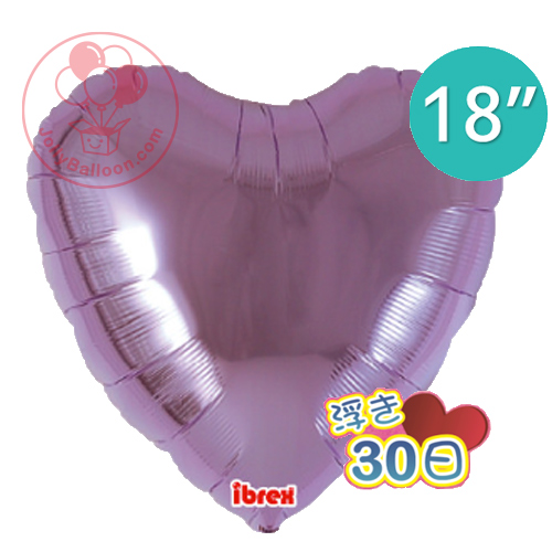 18" 心形鋁膜 (金屬淺紫色)