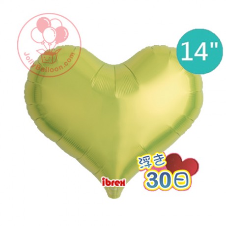 14" Ibrex Jelly Heart (Metallic Lime Green)